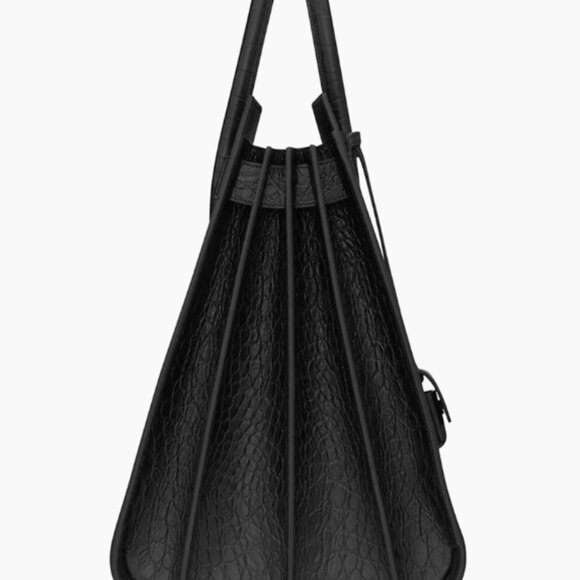 Saint Laurent Calfskin Crocodile Embossed Sac De Jour Large Black - Picture 11 of 12
